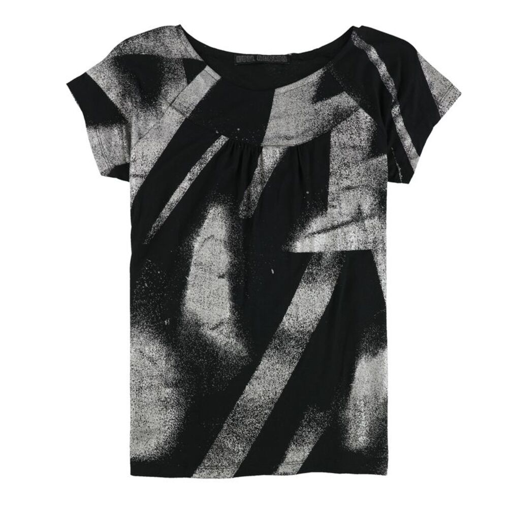 Evil Genius Womens Glitter Pattern Boat-Neck Graphic T-Shirt, NWT